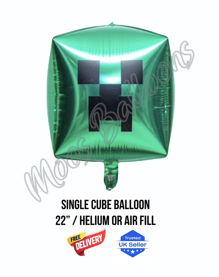 ROYAL Minecraft Supershape Foil Balloon Birthday Gaming UK Seller