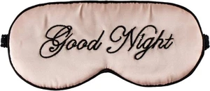 Silk Sleep Eye Mask for Women and Men Soft Ladies Ultra Flesh Pink Goodnight - Picture 1 of 6