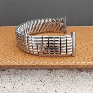 16mm 18mm 19mm 1950s Bellavance Stainless Steel Expansion nos Vintage Watch Band - Picture 1 of 6