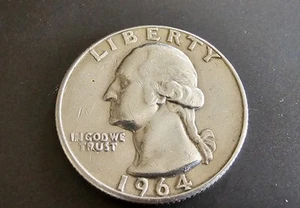 1964 90% Silver Washington Quarter Mint Error | Struck Through Grease Rare Coin - Picture 1 of 4