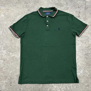 Ralph Lauren Polo Shirt Adult Medium Green Custom Slim Fit Soft Cotton Colorful - Picture 1 of 6
