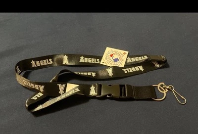 Los Angeles Angels Black & White Lanyard 22” MLB  - Image 1 of 2