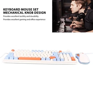 Gaming Keyboard And Mouse Combo Ergonomic Mechanical Feeling USB Wired Compu New - Picture 1 of 24