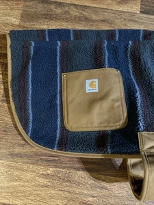 Carhartt Dog Coat Size XL Chore Winter Jacket Sherpa Fleece Stripes Pockets - Picture 1 of 8