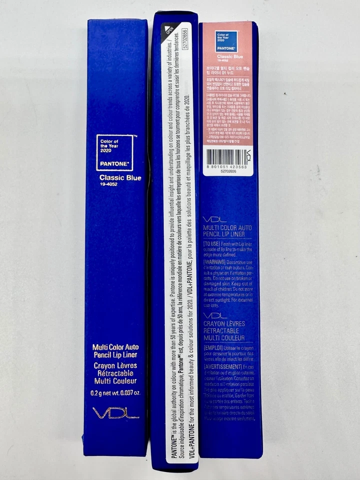 VDL Pantone Multi-Color Auto Pencil Lip Liner 01 NUDE / NU - FULL SIZE x 3 PACK - Imagem 1 de 4