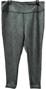 Danskin Women's Moisture Control Leggings Size XL Snakeskin Black Salt Stretch - Picture 1 of 14