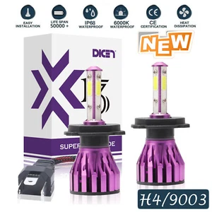 2x H4 LED Headlight Bulbs Fog Light COB 1500W 240000LM 6000K Super Bright Xenon - Picture 1 of 12
