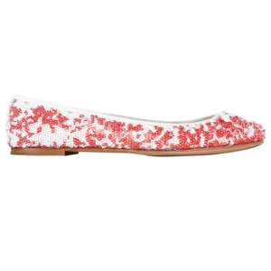 Giuseppe Zanotti Schuh Ballerinas flach weiß und rot Pailletten 38,5 / 8,5 - Bild 1 von 6