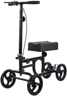 ELENKER Steerable Knee Walker Deluxe Portable Medical Scooter Foot Injury Black - Image 1 of 4