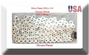 With O-Ring Drive Chain Chrome Plated Pitch 520 x114 Links ATV Motorcycle - Picture 1 of 1