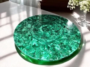 24" Premium Malachite Stone Coffee Table Luxury Garden Interior Furniture Decors - Picture 1 of 7