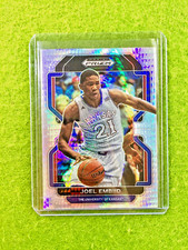 Joel Embiid SILVER PRIZM HYPER CARD JERSEY #21 KANSAS  2022 Prizm JOEL EMBIID SP