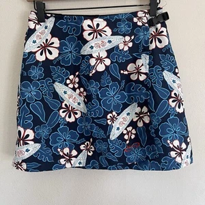 TERRY Precision Apparel sz M Cycling Athletic Beachy Tropical Floral Wrap Skirt - Picture 1 of 7