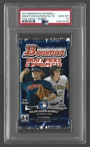 2013 Bowman Baseball Draft Picks Prospects Unopened Hobby Foil Pack PSA 10 - Picture 1 of 1
