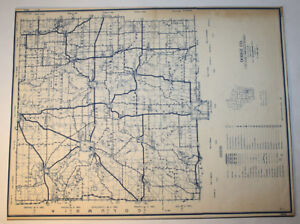 1951 Dodge County - Vintage State Highway Commission of Wisconsin Map