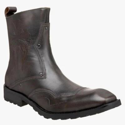 Mark Nason Lounge U Rock Salud Punk Rock Grunge Scene Brown Leather Boots 9 - Image 1 of 4