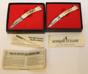 Vintage Schrade SC511 Scrimshaw Folding Lockback Mini-Knife (YOU PICK ONE) - Picture 1 of 23