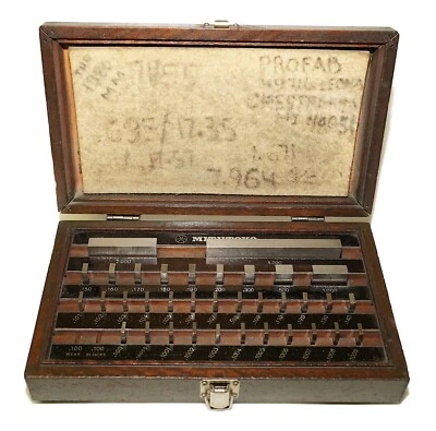 Mitutoyo 516-914 35 piezas Bloques de calibre de acero de grado A+ Foto 1 de 4