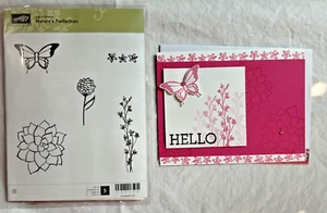 Juego de 5 estampillas Stampin Up Nature's Perfection-Floral-Tarjeta-Floral-Nuevo-Mariposa - Imagen 1 de 5