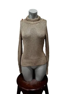 Juicy Couture Vintage Gold Mock Turtleneck Pullover. SzLg. - Picture 1 of 7