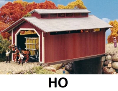 HO Scale - Willow Glen Covered Bridge "Building Kit" Walthers - 933-3652 - Image 1 of 4
