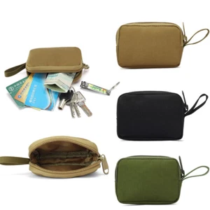 Tactical Wallet Key Pouch Military EDC Mini Coin Purses Zipper Small Waist Bag - Picture 1 of 11