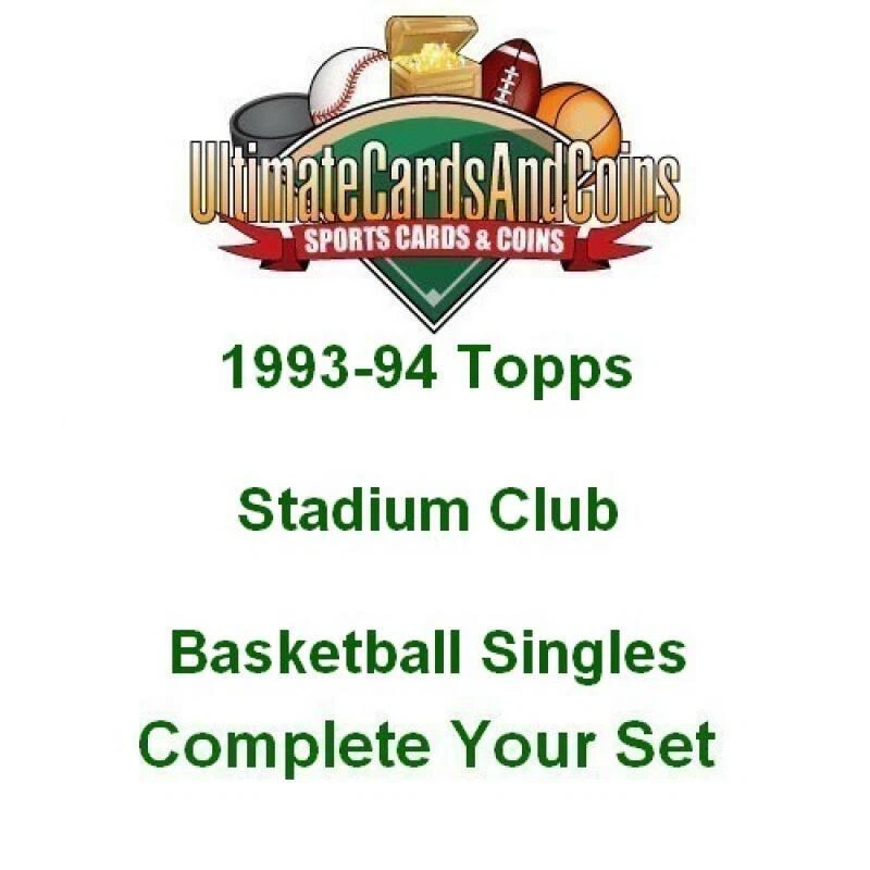 1993-94 Stadium Club Basketball Singles 181-360 w/checklists Complete Your Set - Image 1 of 1