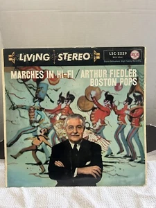 Marches In Hi-Fi Arthur Fiedler Boston Pops 12" LP Vinyl Record 33 RPM LSC-2229 - Picture 1 of 4