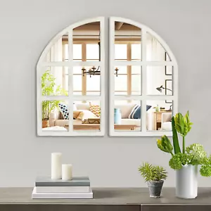 Farmhouse Mirror, Arch Window Wall Mirror for Kitchen Bedroom Living Room Wall D - Picture 1 of 8