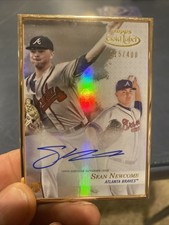2017 Topps Gold Label Gold Framed Auto /400 Sean Newcomb #FA-SN Rookie Auto RC