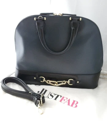 Bolso/Cartera JustFab Elegante 'Llegada' + Correas para el Hombro y Herrajes Dorados, Azul Marino Foto 1 de 4