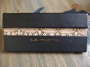 La Matta Eyeglasse Case~ Large~  Black Magnetic Cover 6.5" - Picture 1 of 4