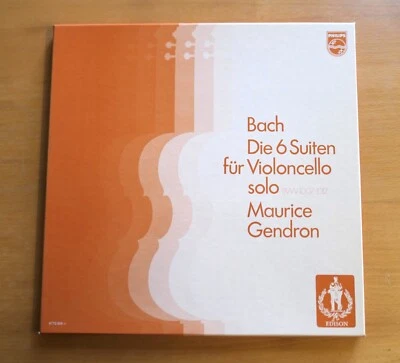 Bach 6 Suites For Cello Maurice Gendron *MINT* Unplayed Vinyl Philips 6770 005 - Image 1 of 4
