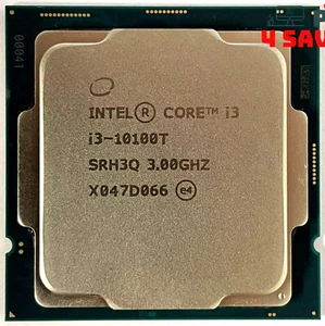10th Gen Intel Core i3-10100T 3.0GHz 4-Cores 6MB LGA1200 Desktop CPU 35W SRH3Q - Afbeelding 1 van 2