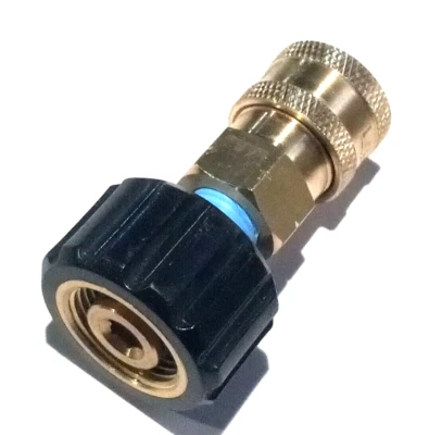 Pressure Washer Quick Connect Adapter M22 -14mm Female With 1/4 Quick Coupler - Image 1 of 3