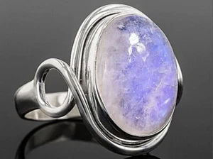 Moonstone 925Sterling Silver Handmade Ring Father's Day Jewelry All Size SP-731 - Picture 1 of 9