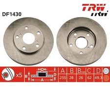 2pcs brake disc TRW DF1430 for Toyota Camry Picnic