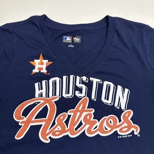Nike Houston Astros MLB Baseball dunkelblau V-Ausschnitt T-Shirt Damen Large - Bild 1 von 17