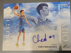 Tarjeta de novato automática Chet Holmgren Origins Elevation Signatures #19/99 - Imagen 1 de 10