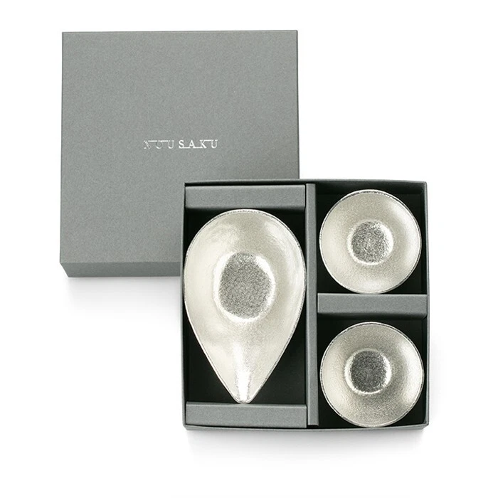 Nousaku KATAKUCHI - Small ? GUINOMI Sake Cup Japan Made Tin (2 Months) Set E0009