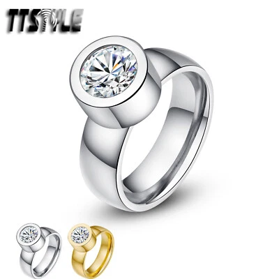 Anillo de boda estilo acero inoxidable plata/oro TTS  Foto 1 de 2