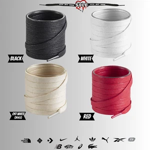 Premium Wax Flat Shoe laces for Air Jordan/Asics/Ultra Boost by Sole Knot - Picture 1 of 9