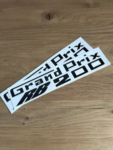 2x Grand Prix Rb 200 Panel Flash Decals, Lambretta Gp Scooter RB Tuning Mod - Picture 1 of 4