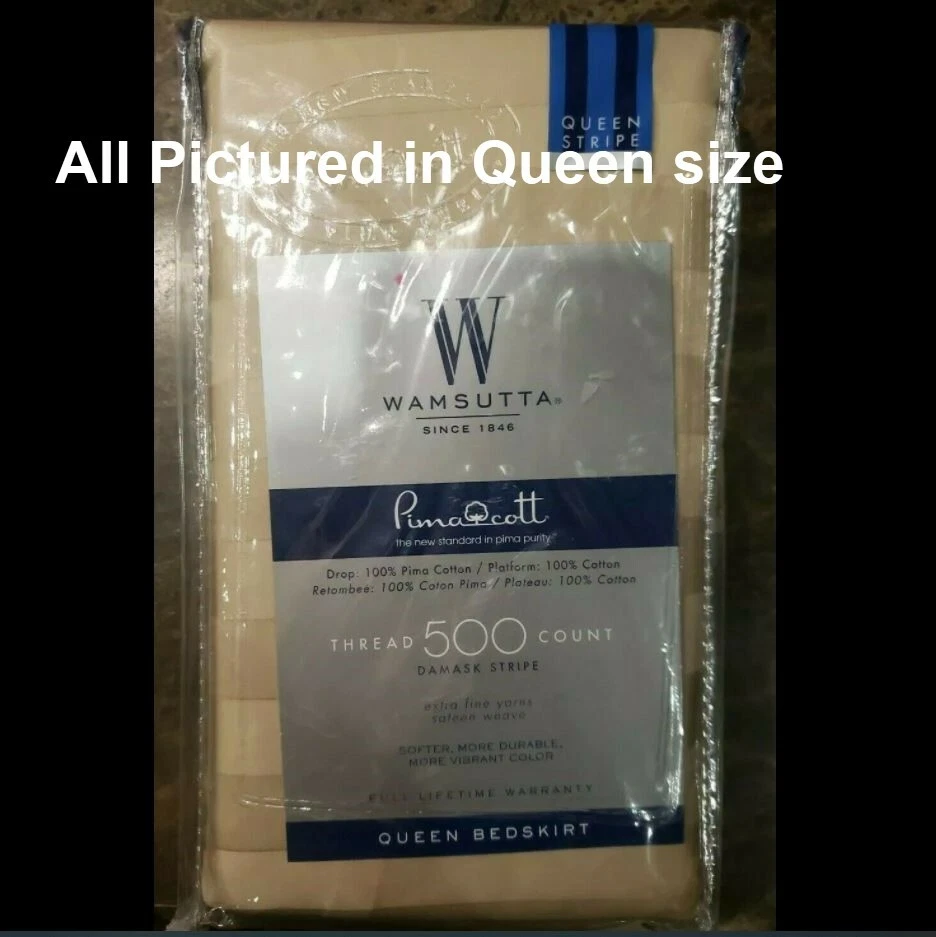 Wamsutta 500-Thread-Count PimaCott King Bed Skirt in Taupe - Image 1 of 3