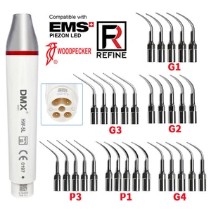 Dental LED Ultrasonic Piezo Scaler Handpiece/ Scaler Tips fit EMS woodpecker VIP - Picture 1 of 29