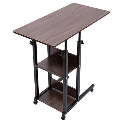 Mesa auxiliar en forma de C ajustable, altura ajustable mesa C con ruedas Foto 1 de 4