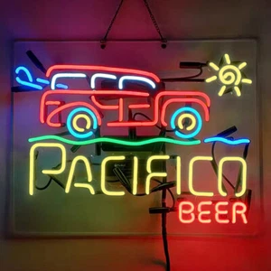 US Stock Cerveza Pacifico Neon Sign 19"x15" Beer Bar Pub Wall Decor Artwork Gift - Picture 1 of 5