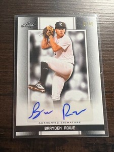 A83,417 - 2019 Leaf Perfect Game Showcase Auto Black #BABR1 Brayden Rowe/50