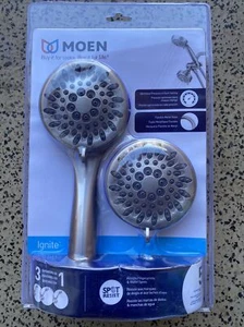 Moen Shower 20016SRN Ignite Dual Shower Head Brushed Nickel Spot Resist - Picture 1 of 2