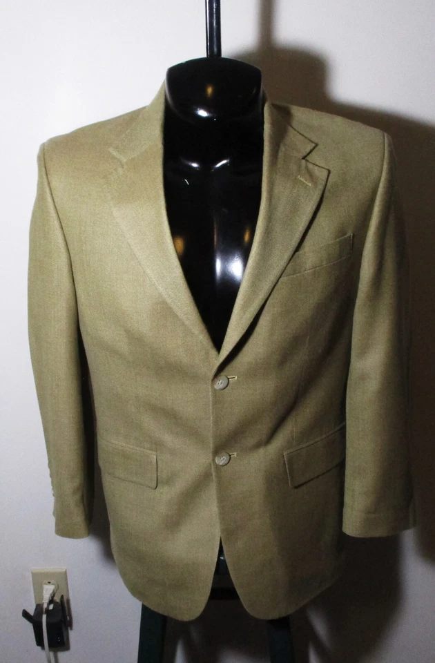 Blazer Traje Chaqueta Para Hombre OSCAR De La RENTA Tostado Seda Talla 38 Corto Foto 1 de 4